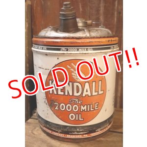 画像: dp-251008-79 KENDALL 1950's  The 2000 MILE OIL 5 U.S. GALLONS MOTOR OIL CAN
