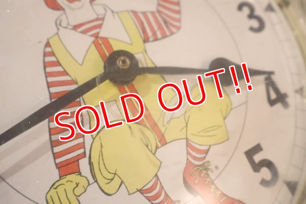 画像12: ct-251008-05 McDonald's / Ronald McDonald 1970's Wall Clock