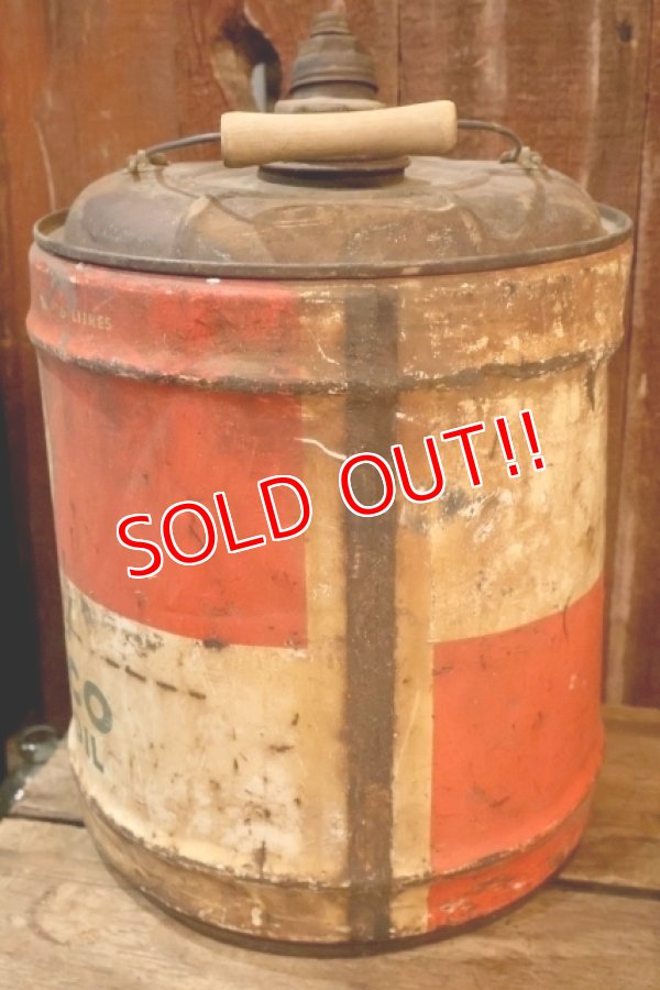 画像7: dp-251008-83 TEXACO 1950's  5 U.S. GALLONS MOTOR OIL CAN