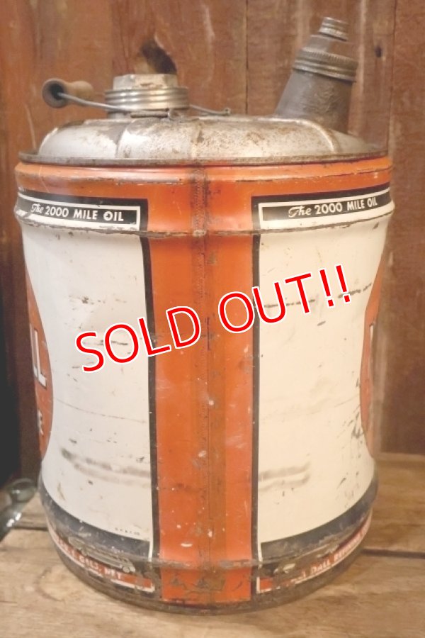 画像6: dp-251008-79 KENDALL 1950's  The 2000 MILE OIL 5 U.S. GALLONS MOTOR OIL CAN