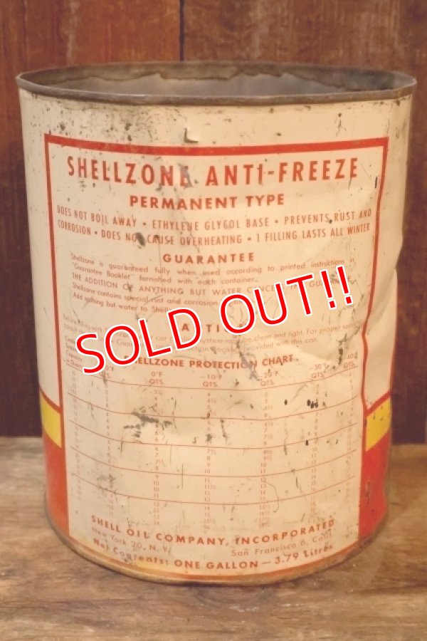 画像3: dp-251008-87 SHELL1950's SHELLZONE ANTI-FREEZE 1 U.S. GALLON CAN