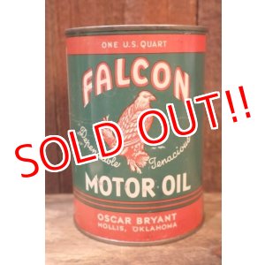 画像: dp-251008-62 FALCON MOTOR OIL 1940's-1950's 1 U.S. Quart Can