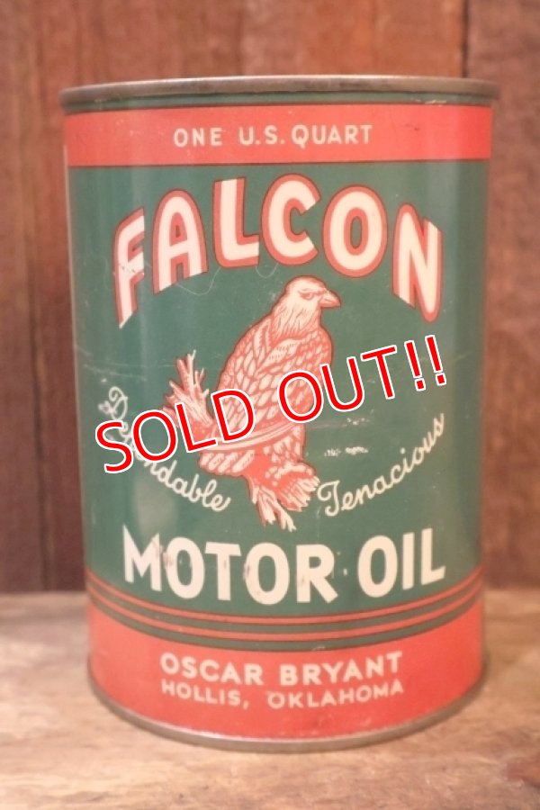 画像1: dp-251008-62 FALCON MOTOR OIL 1940's-1950's 1 U.S. Quart Can