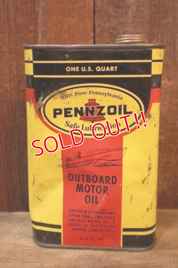 画像1: dp-251008-87 PENNZOIL Outboard Motor Oil 1 U.S. Quart Can