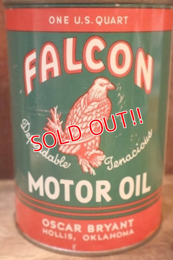 画像3: dp-251008-62 FALCON MOTOR OIL 1940's-1950's 1 U.S. Quart Can