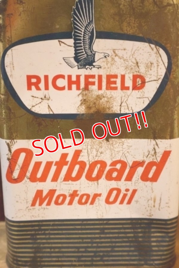 画像2: dp-251008-87 RICHFIELD Outboard Motor Oil 1 U.S. Quart Can