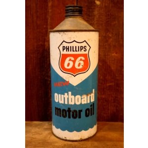 画像: dp-251008-87 PHILLIPS 66 1960's〜 Outboard Motor Oil 1 U.S. Quart Can