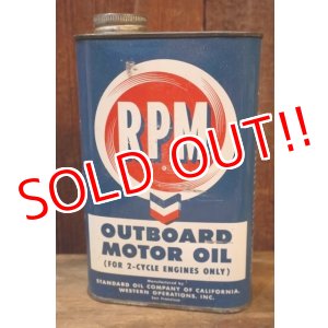 画像: dp-251008-87 RPM 1950's Outboard Motor Oil 1 U.S. Quart Can