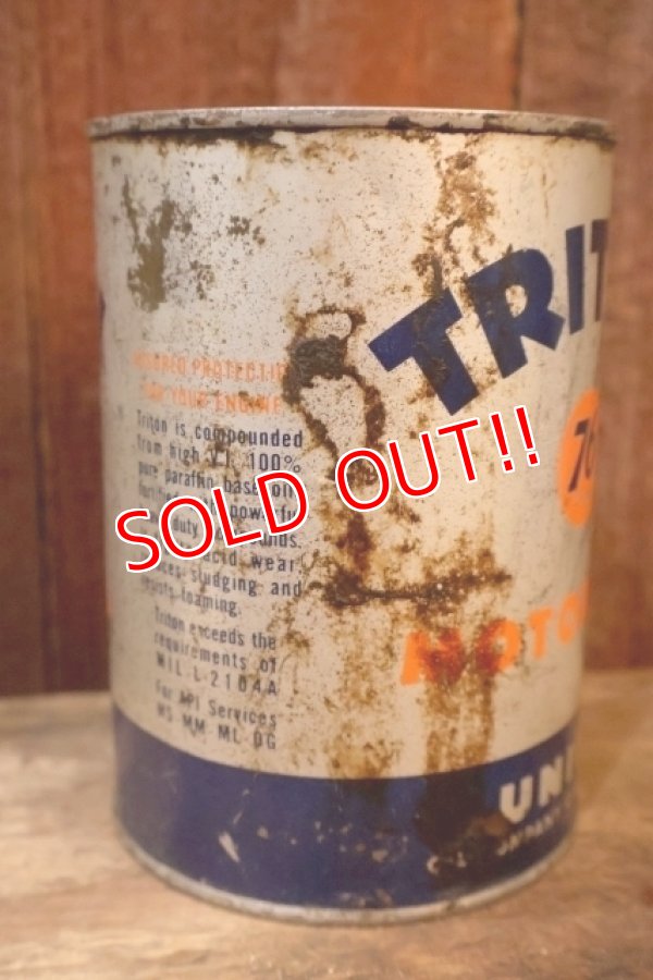 画像3: dp-251008-79 UNION 76 TRITON 1950's 1 U.S. Quart Motor Oil Can