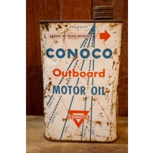 画像: dp-251008-87 CONOCO 1950's Outboard Motor Oil 1 U.S. Quart Can