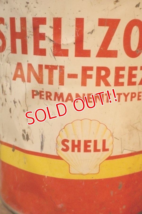 画像2: dp-251008-87 SHELL1950's SHELLZONE ANTI-FREEZE 1 U.S. GALLON CAN