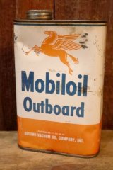 画像: dp-251008-59 Mobiloil 1940's-1950's Outboard 1 U.S. Quart Oil Can