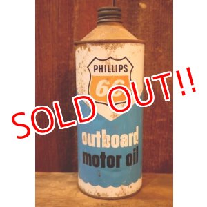 画像: dp-251008-87 PHILLIPS 66 1960's〜 Outboard Motor Oil 1 U.S. Quart Can