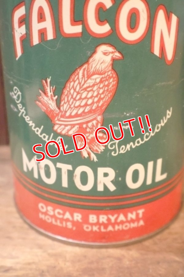 画像2: dp-251008-62 FALCON MOTOR OIL 1940's-1950's 1 U.S. Quart Can