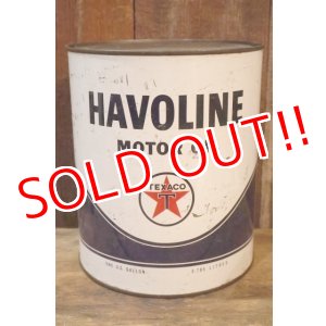 画像: dp-251008-87 TEXACO1960's HAVOLINE MOTOR OIL 1 U.S. GALLON CAN