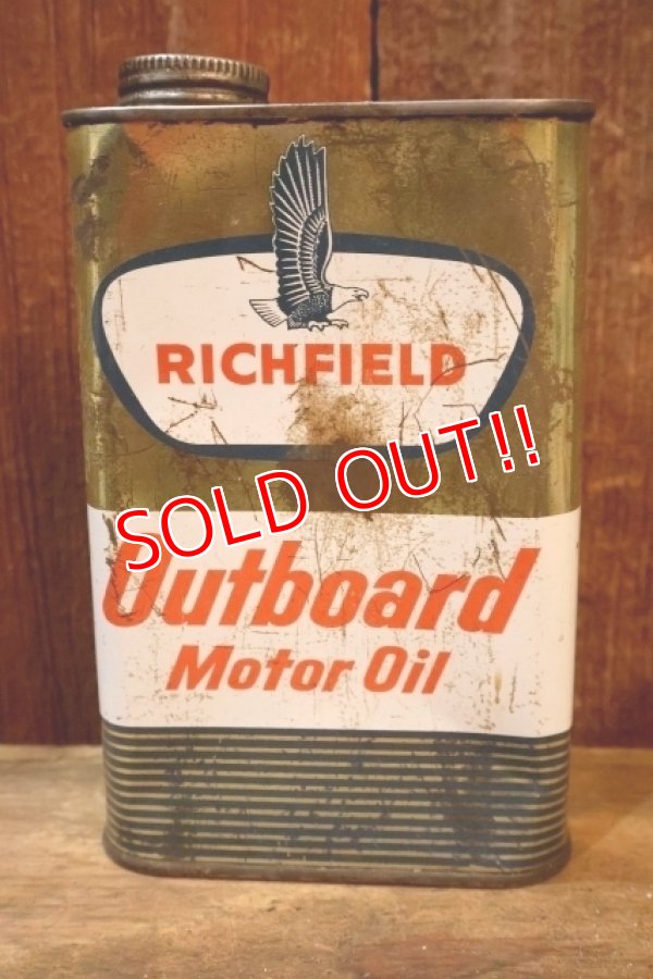 画像1: dp-251008-87 RICHFIELD Outboard Motor Oil 1 U.S. Quart Can