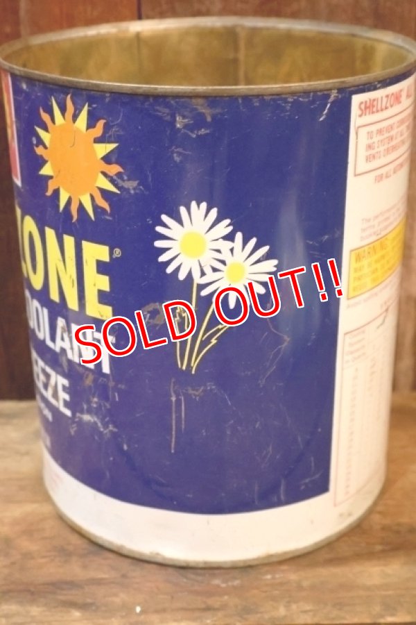 画像5: dp-251008-87 SHELL 1960's SHELLZONE COOLANT and ANTI-FREEZE 1 U.S. GALLON CAN