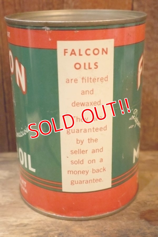 画像4: dp-251008-62 FALCON MOTOR OIL 1940's-1950's 1 U.S. Quart Can