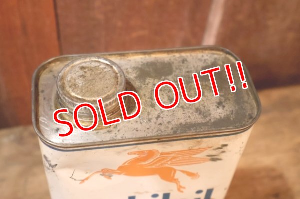 画像7: dp-251008-59 Mobiloil 1940's-1950's Outboard 1 U.S. Quart Oil Can