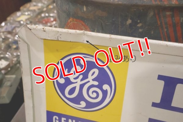 画像9: dp-251008-42 GENERAL ELECTRIC 1960's-1970's LIGHT BULBS W-sided Metal Sign