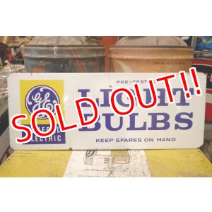 画像: dp-251008-42 GENERAL ELECTRIC 1960's-1970's LIGHT BULBS W-sided Metal Sign
