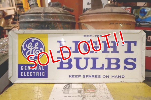 画像8: dp-251008-42 GENERAL ELECTRIC 1960's-1970's LIGHT BULBS W-sided Metal Sign