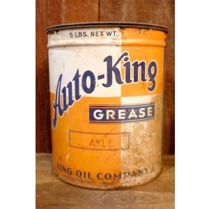 画像: dp-251008-87 KING OIL COMPANY 1940's-1950's Auto-King GREASE 5 LBS. CAN
