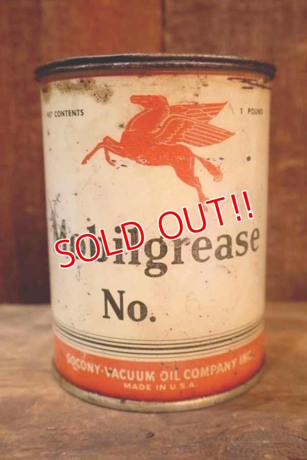 画像1: dp-251008-87 Mobilgrease 1940's 1 POUNDS CAN