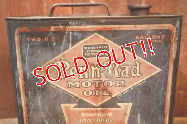 画像3: dp-251008-61 RADBILL OIL COMPANY 1930's-1940's Penn-Rad MOTOR OIL TWO U.S. GALLONS CAN