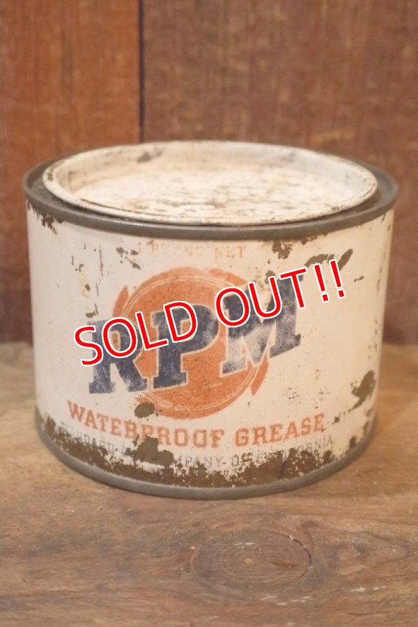 画像1: dp-251008-87 STANDARD OIL COMPANY OF CALIFORNIA 〜1940's RPM WATERPROOF GREASE CAN