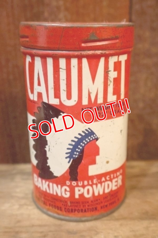 画像1: dp-250930-08 CALUMET BAKING POWDER 1950's 1/2 LB. CAN
