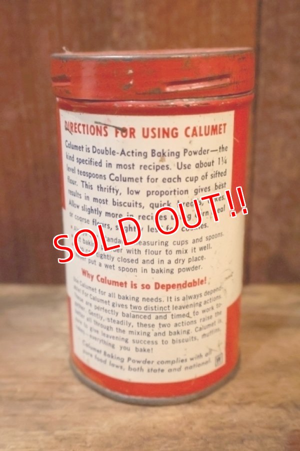画像2: dp-250930-08 CALUMET BAKING POWDER 1950's 1/2 LB. CAN