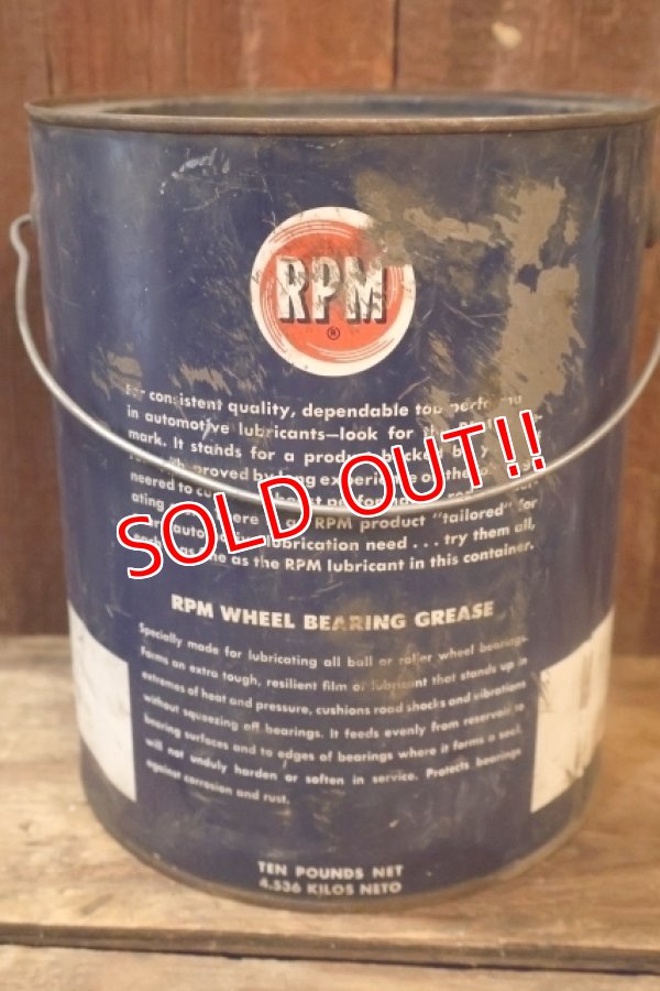 画像4: dp-251008-87 STANDARD OIL COMPANY OF CALIFORNIA 1950's RPM 10 POUNDS WHEEL BEARING GREASE CAN