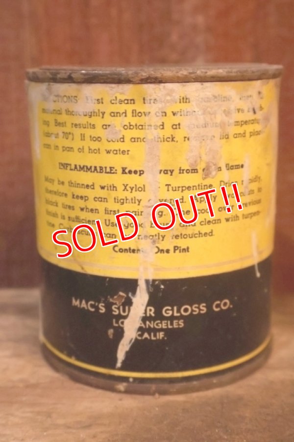 画像3: dp-251008-87 MAC'S SUPER GLOSS COMPANY / WHITE TIRE COATING CAN
