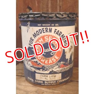 画像: dp-251008-86 IOWA FARM SUPPLY COMPANY 1950's FARM SERVICE GREASE 40 LBS. CAN