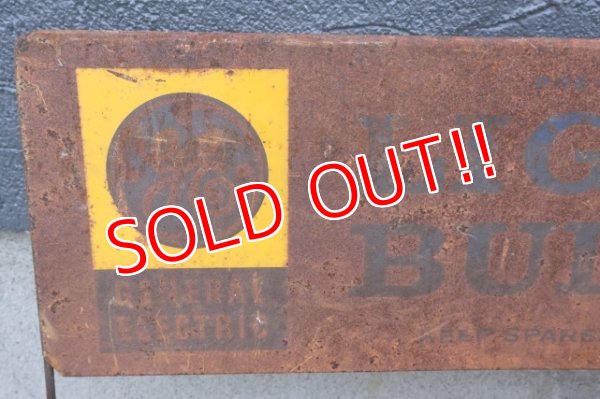 画像8: dp-251008-08 GENERAL ELECTRIC 1960's-1970's LIGHT BULBS W-sided Metal Sign