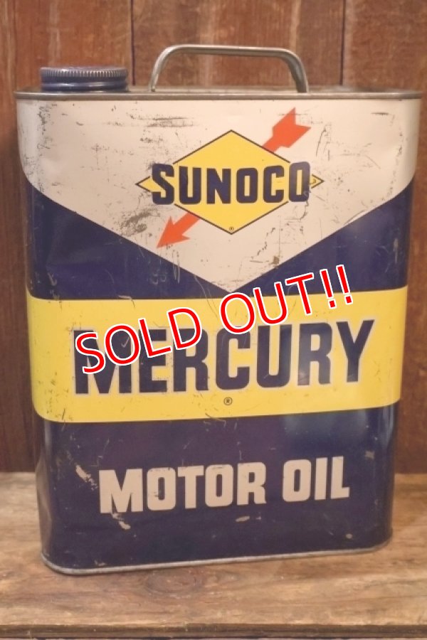 画像1: dp-251008-87 SUNOCO MERCURY MOTOR OIL 2 U.S. GALLONS CAN