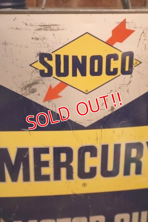 画像2: dp-251008-87 SUNOCO MERCURY MOTOR OIL 2 U.S. GALLONS CAN