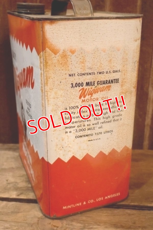 画像6: dp-251008-87 Wigwam EASTERN MOTOR OIL 2 U.S. GALLONS CAN