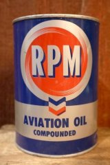 画像: dp-251008-87 RPM 1950's AVITATION OIL COMPOUNDED ONE QUART CAN