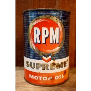 画像: dp-251008-87 RPM 1960's SUPREME MOTOR OIL ONE QUART CAN
