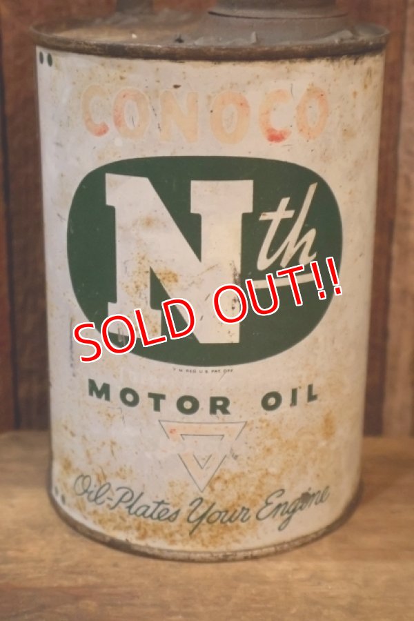 画像3: dp-251008-87 CONOCO 1940's N th MOTOR OIL ONE U.S. QUART CAN