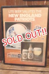 画像: dp-251008-11 New England Patriots × Lite Beer 1980's-1990's Plastic Sign