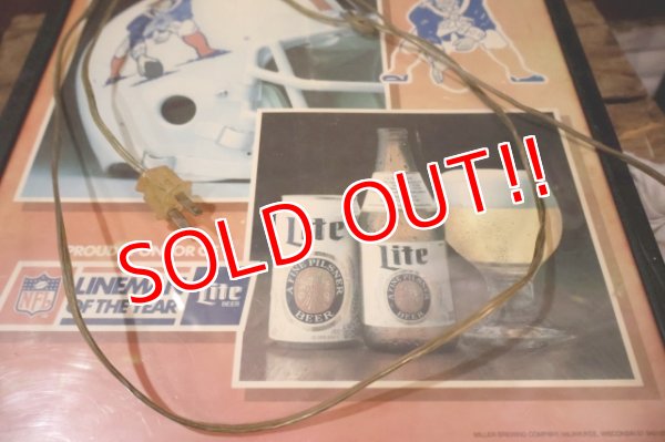 画像17: dp-251008-11 New England Patriots × Lite Beer 1980's-1990's Plastic Sign