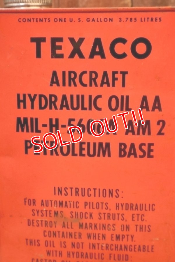 画像2: dp-251008-72 TEXACO AIRCRAFT HYDRAULIC OIL ONE U.S. GALLON CAN