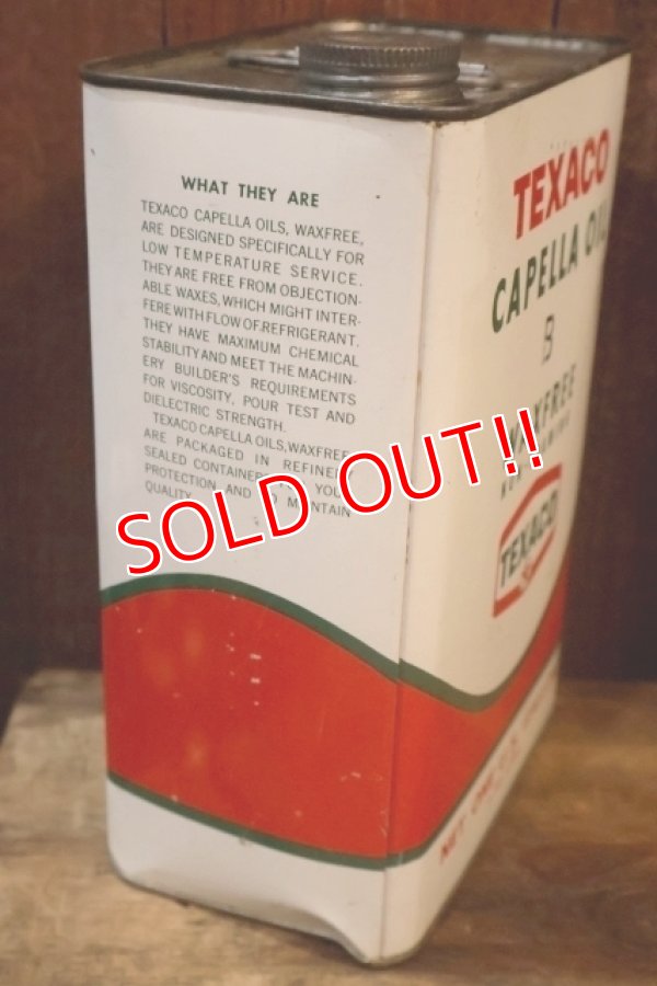画像6: dp-251008-87 TEXACO 1970's CAPELLA OIL ONE U.S. GALLON CAN
