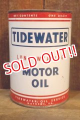 画像: dp-251008-87 TIDEWATER OIL SERVICE 1950's MOTOR OIL ONE U.S. QUART CAN