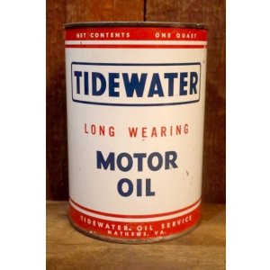画像: dp-251008-87 TIDEWATER OIL SERVICE 1950's MOTOR OIL ONE U.S. QUART CAN