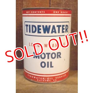 画像: dp-251008-87 TIDEWATER OIL SERVICE 1950's MOTOR OIL ONE U.S. QUART CAN