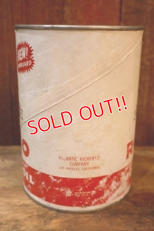 画像5: dp-251008-72 RICHFIELD 1960's ROCO MOTOR OIL ONE U.S. QUART CAN